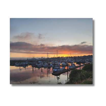 Harbor Sunset Matte Canvas Print — Stretched Wall Art