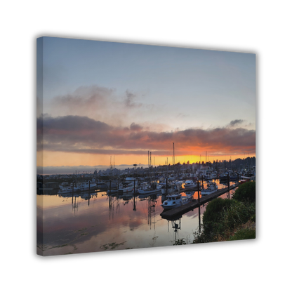 Harbor Sunset Matte Canvas Print — Stretched Wall Art