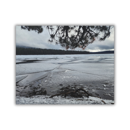Frozen Lake Winter Landscape Canvas