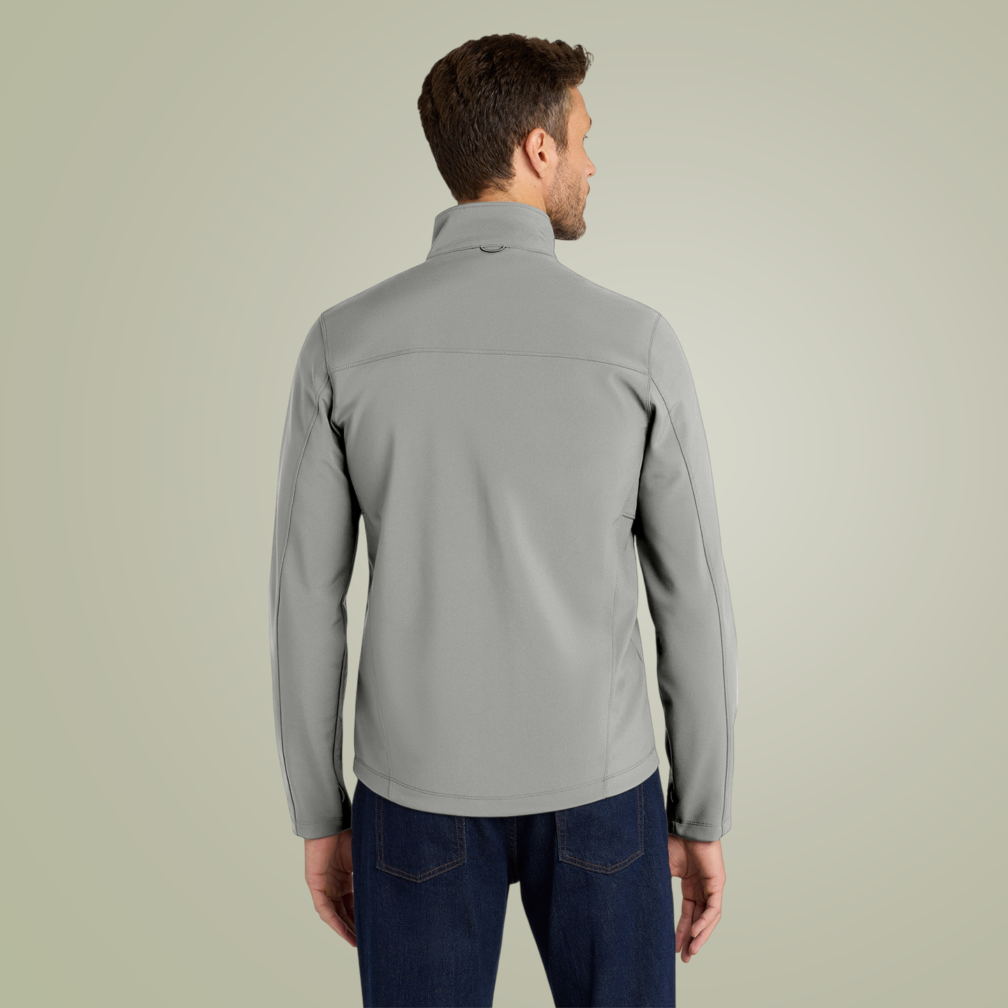 Customize Design- Men’s Embroidered Soft Shell Jacket — Outdoor Logo Windproof Coat