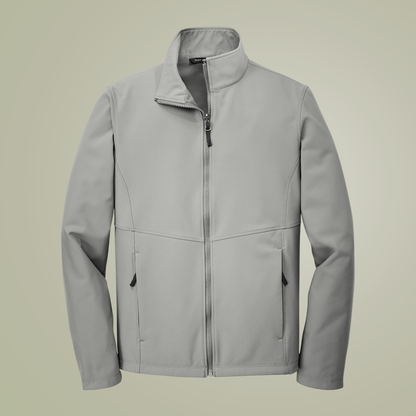 Customize Design- Men’s Embroidered Soft Shell Jacket — Outdoor Logo Windproof Coat