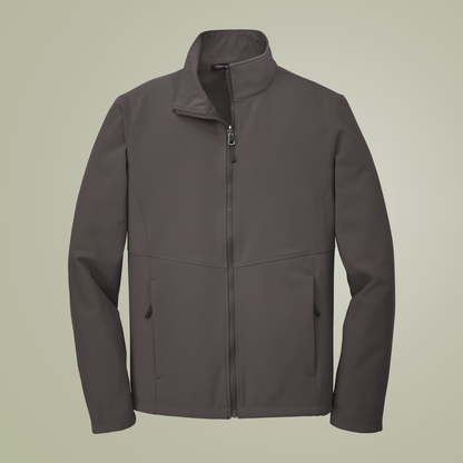 Customize Design- Men’s Embroidered Soft Shell Jacket — Outdoor Logo Windproof Coat