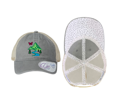 The Infinity Hers TESS Women's Washed Mesh-Back Ponytail Cap