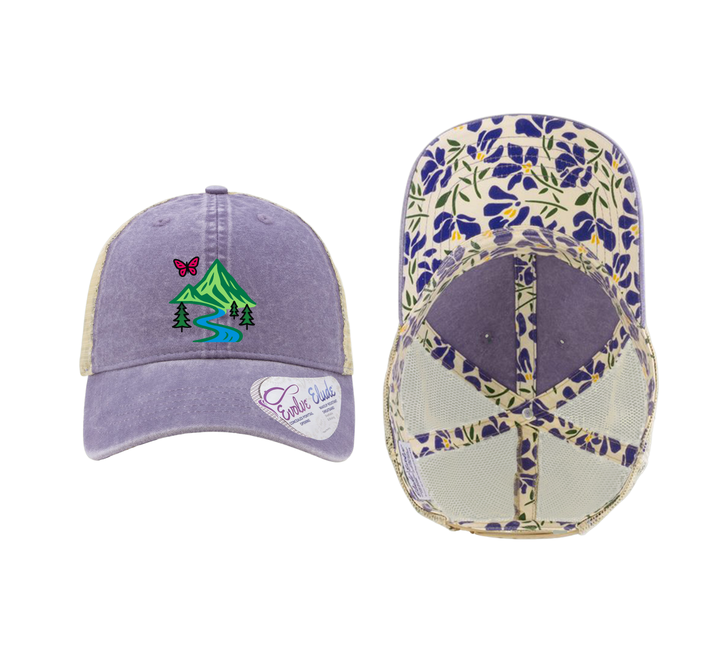 The Infinity Hers TESS Women's Washed Mesh-Back Ponytail Cap