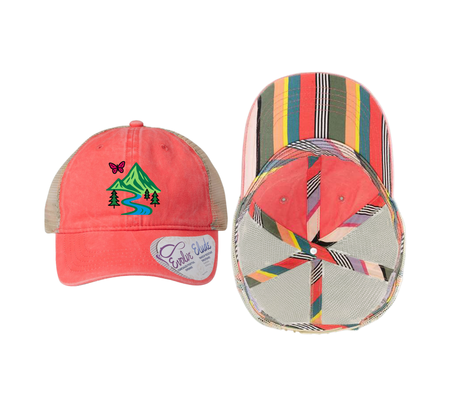 The Infinity Hers TESS Women's Washed Mesh-Back Ponytail Cap