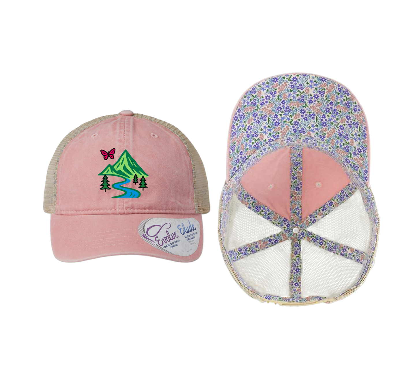 The Infinity Hers TESS Women's Washed Mesh-Back Ponytail Cap