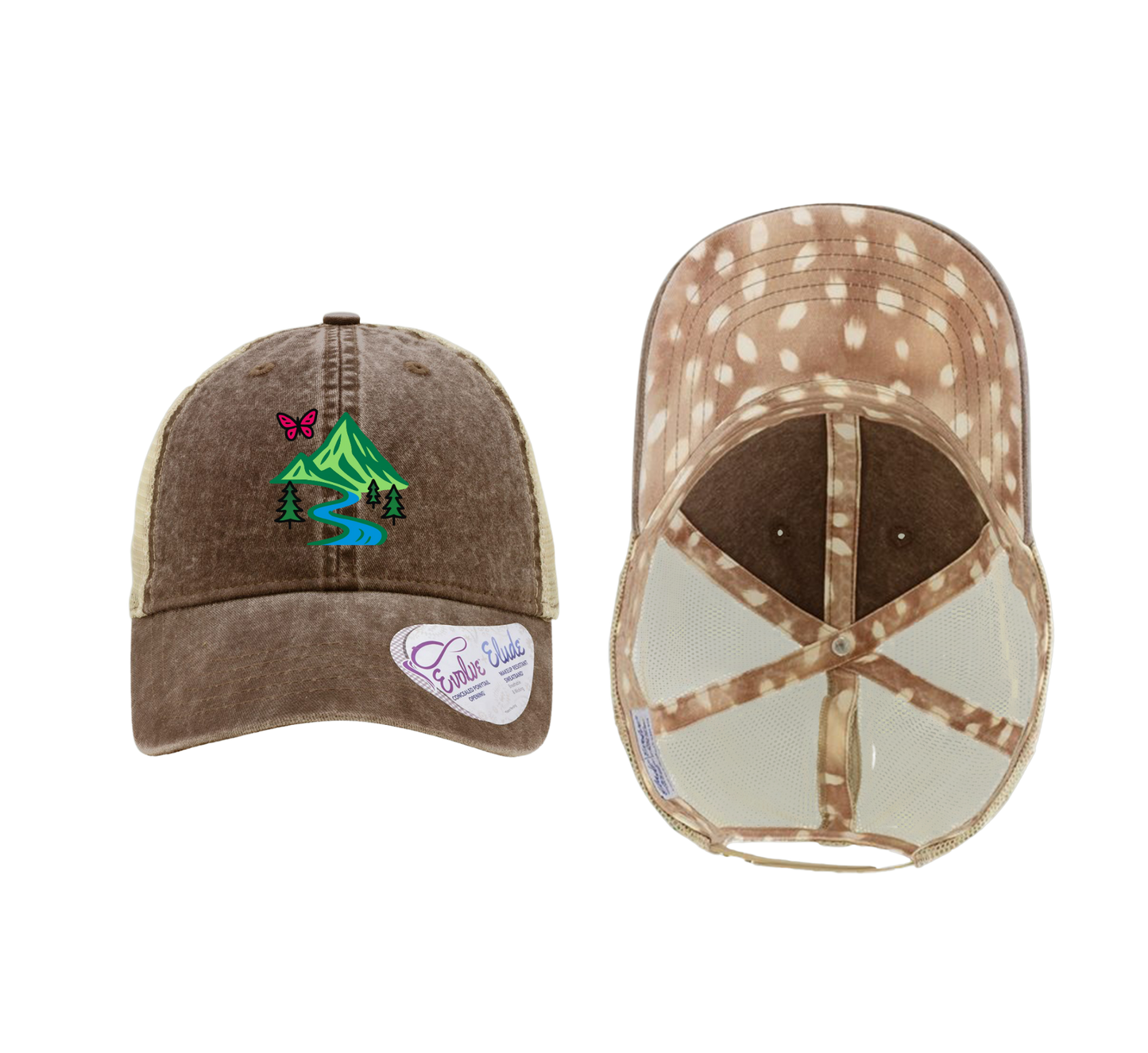 The Infinity Hers TESS Women's Washed Mesh-Back Ponytail Cap