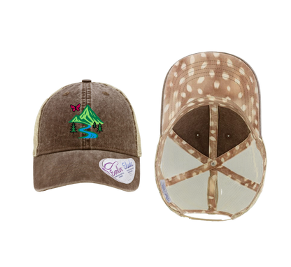 The Infinity Hers TESS Women's Washed Mesh-Back Ponytail Cap