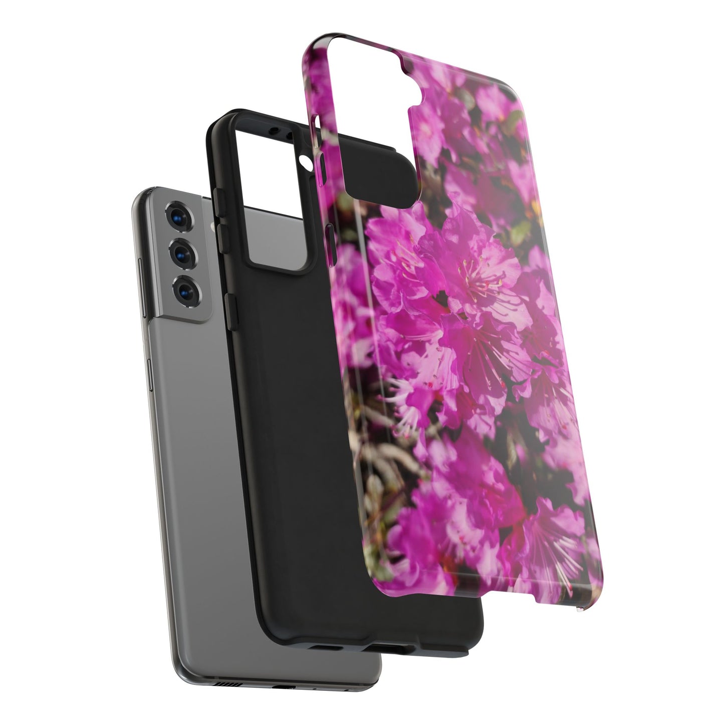 Pink Azalea Tough Phone Case — Floral Protective Phone Cover