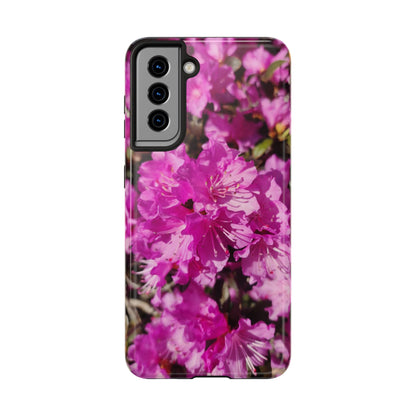 Pink Azalea Tough Phone Case — Floral Protective Phone Cover