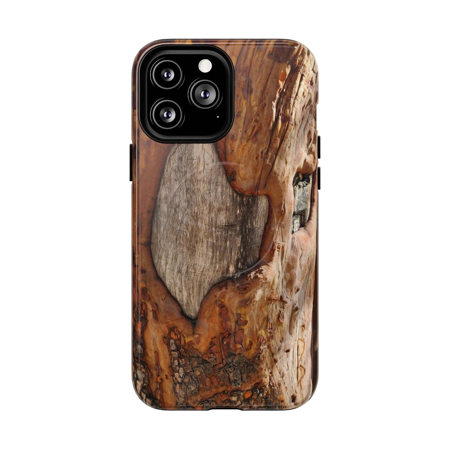 Rustic Bark Tough Magnetic Phone Case — Wood Texture Protective Phone Case