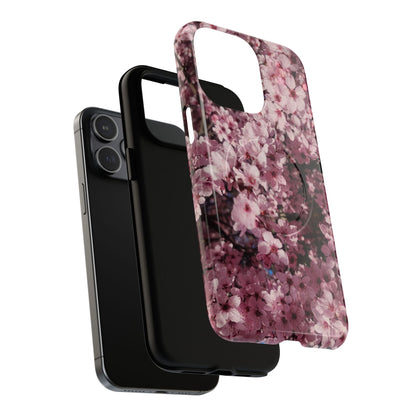 Cherry Blossom Tough Magnetic Phone Case – Pink Floral Protective Phone Cover