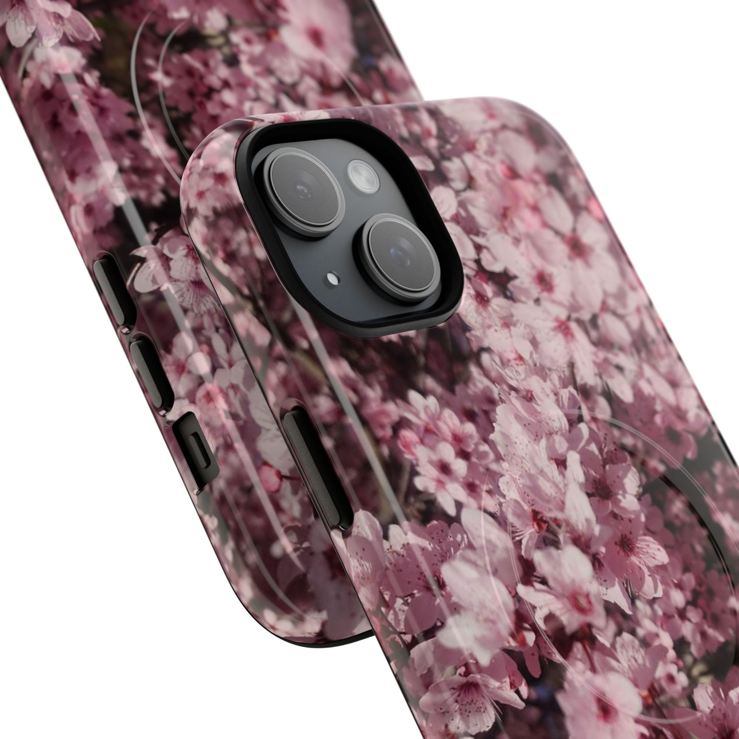 Cherry Blossom Tough Magnetic Phone Case – Pink Floral Protective Phone Cover