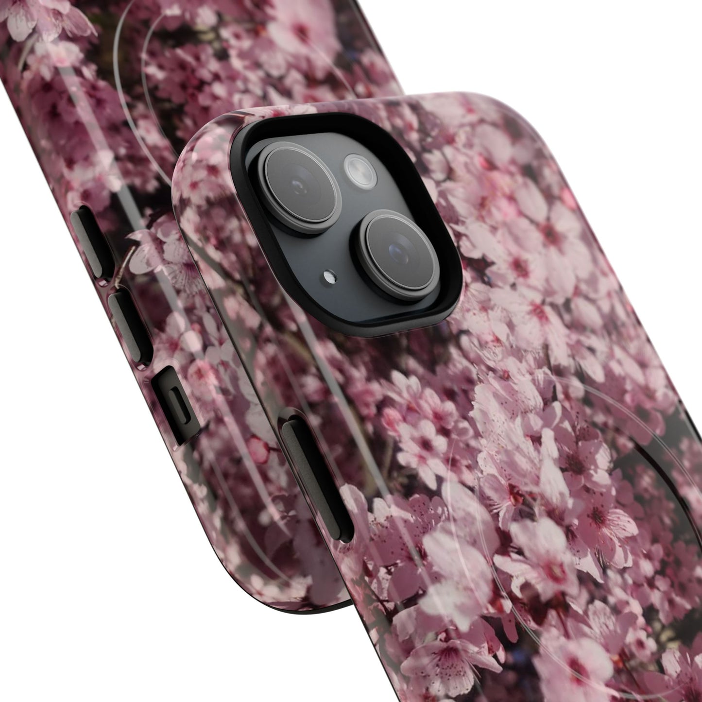 Cherry Blossom Tough Magnetic Phone Case – Pink Floral Protective Phone Cover