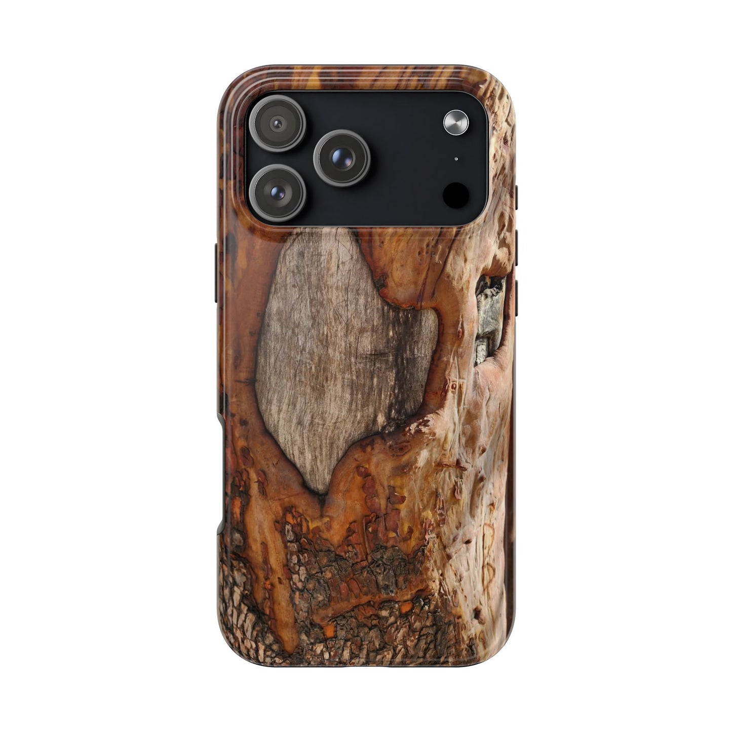 Rustic Bark Tough Phone Case — Wood Texture Protective Phone Case