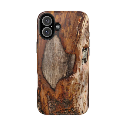 Rustic Bark Tough Phone Case — Wood Texture Protective Phone Case