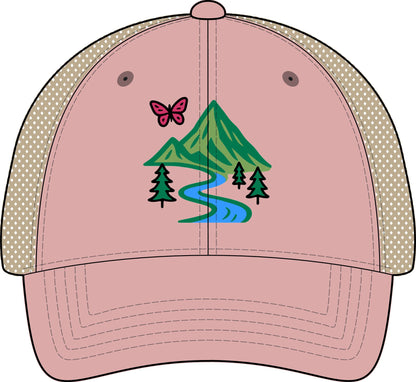 The Infinity Hers TESS Women's Washed Mesh-Back Ponytail Cap