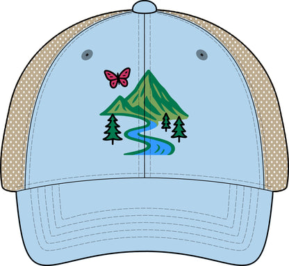 The Infinity Hers TESS Women's Washed Mesh-Back Ponytail Cap