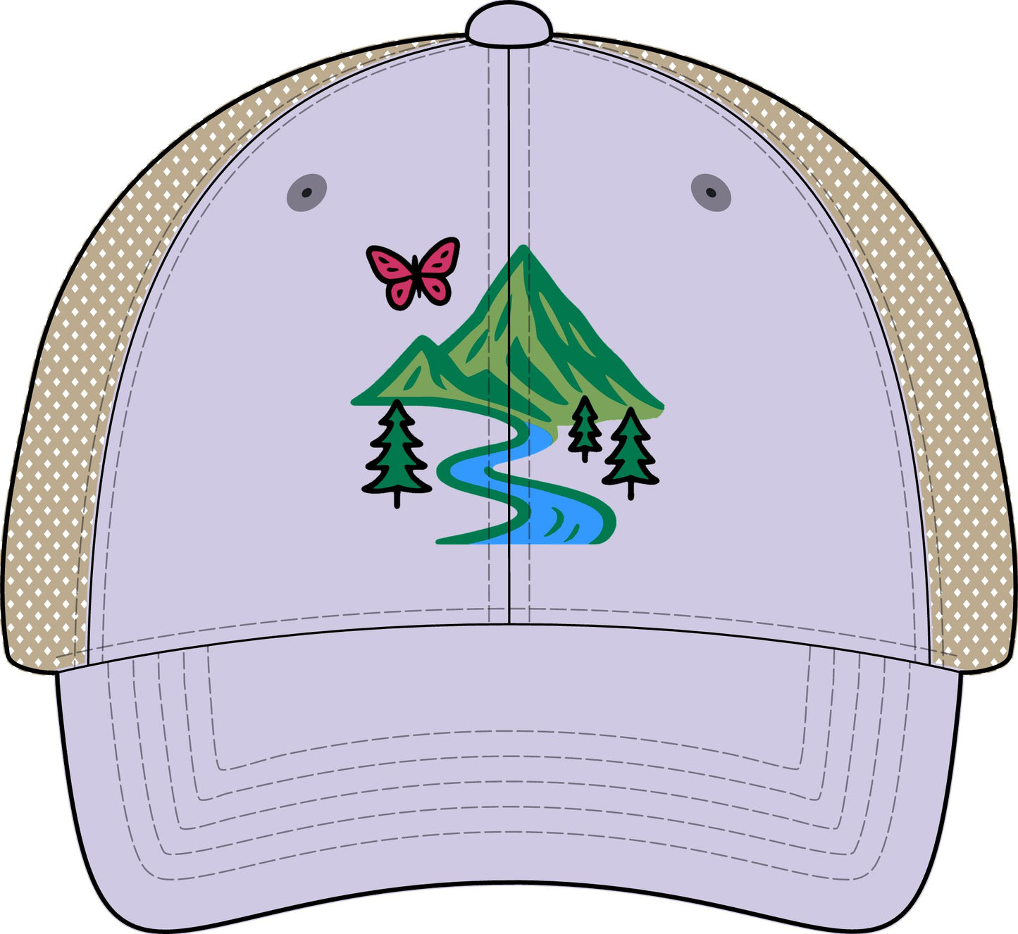 The Infinity Hers TESS Women's Washed Mesh-Back Ponytail Cap