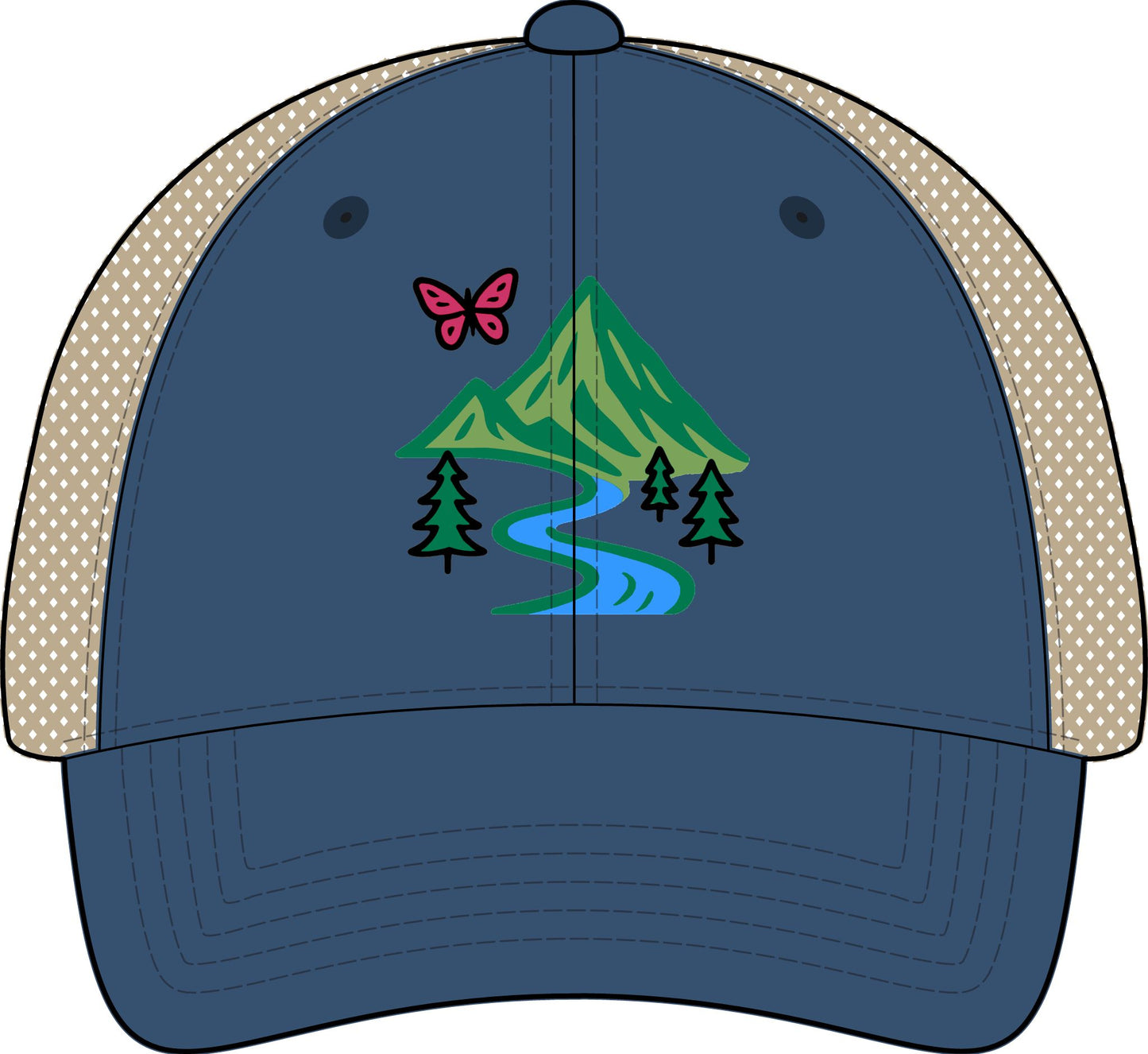 The Infinity Hers TESS Women's Washed Mesh-Back Ponytail Cap