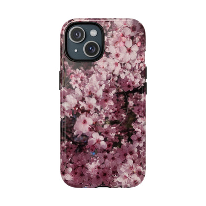 Cherry Blossom Tough Magnetic Phone Case – Pink Floral Protective Phone Cover