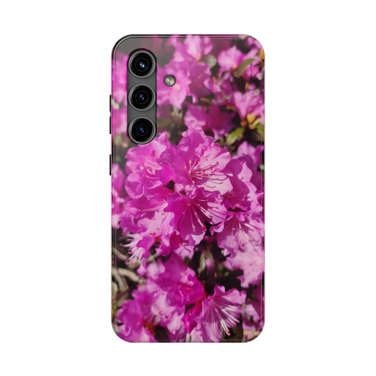 Pink Azalea Tough Phone Case — Floral Protective Phone Cover