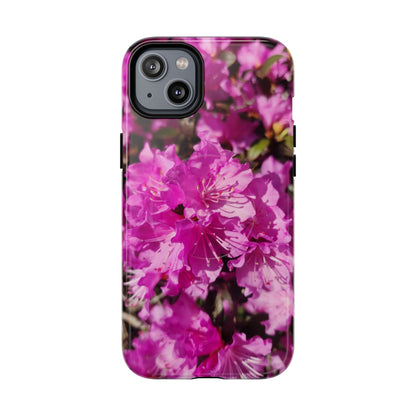 Pink Azalea Tough Magnetic Phone Case — Floral Protective Phone Cover