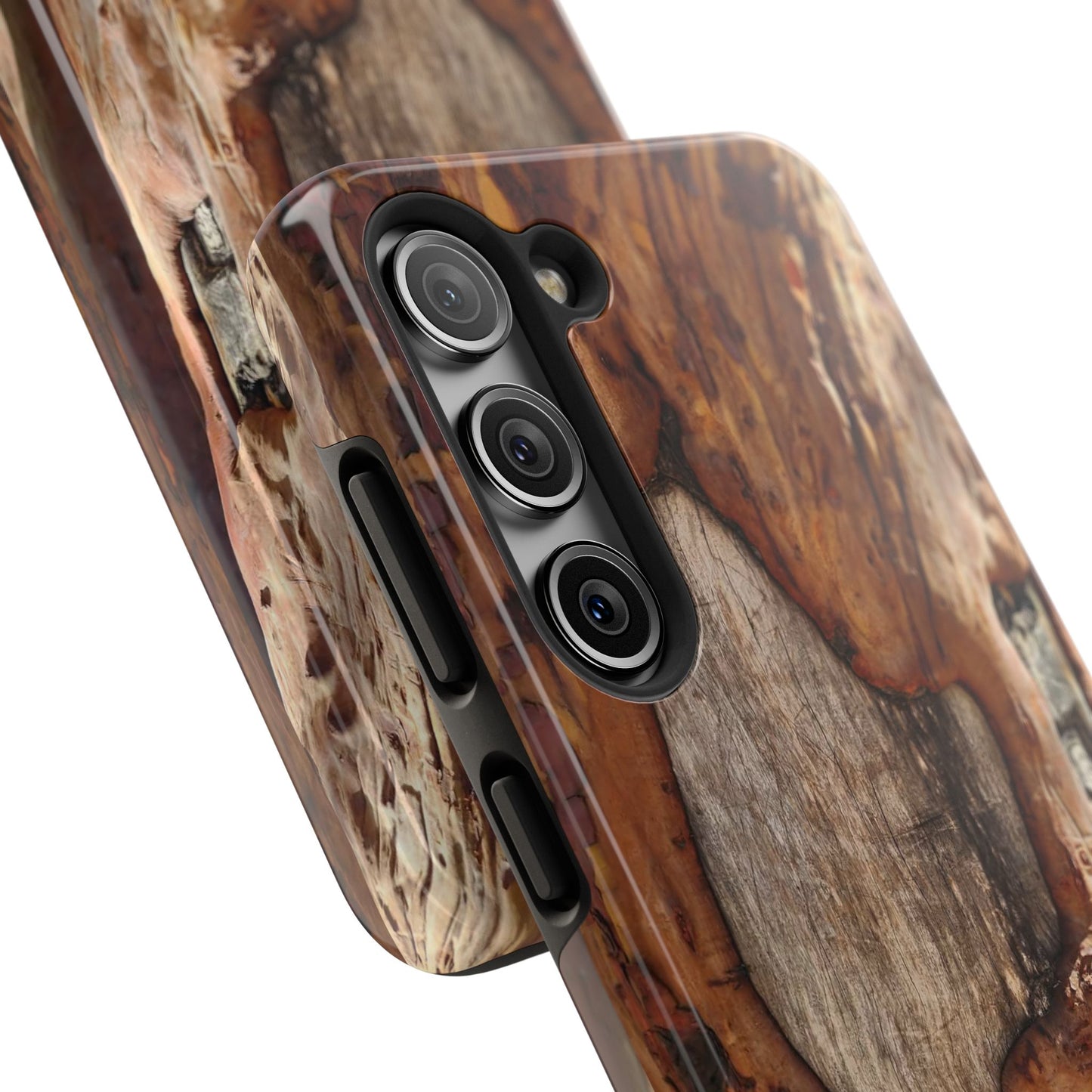 Rustic Bark Tough Phone Case — Wood Texture Protective Phone Case
