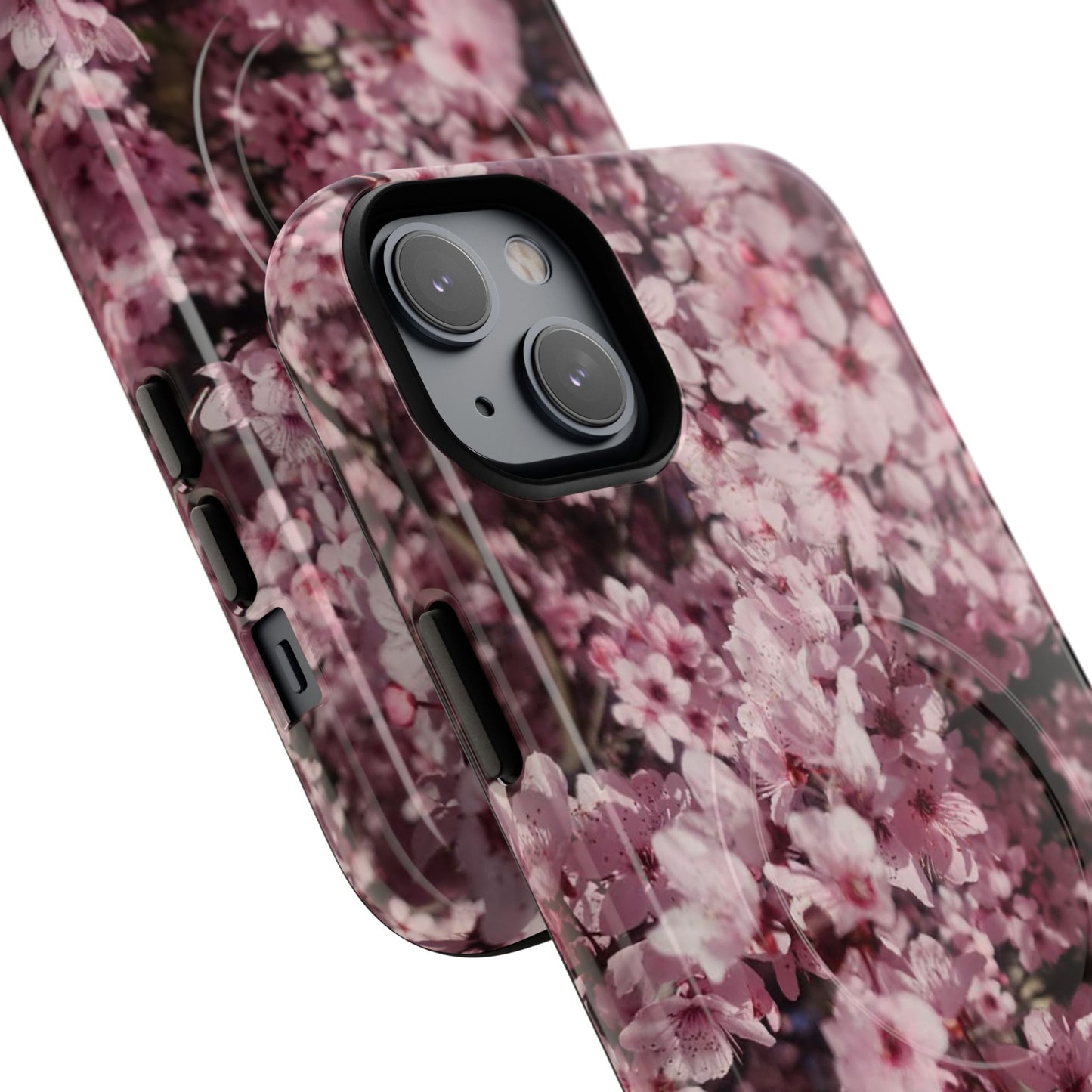 Cherry Blossom Tough Magnetic Phone Case – Pink Floral Protective Phone Cover