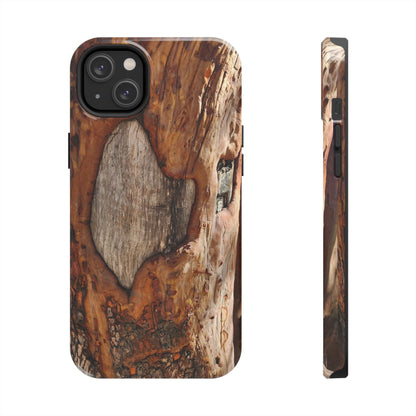 Rustic Bark Tough Phone Case — Wood Texture Protective Phone Case