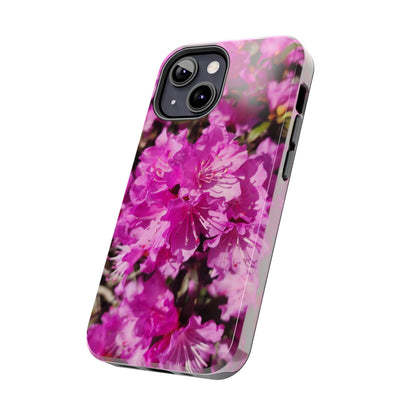 Pink Azalea Tough Phone Case — Floral Protective Phone Cover