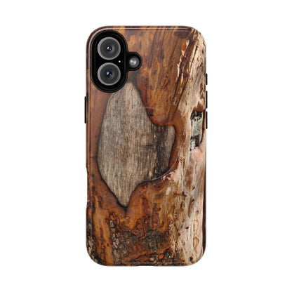 Rustic Bark Tough Magnetic Phone Case — Wood Texture Protective Phone Case