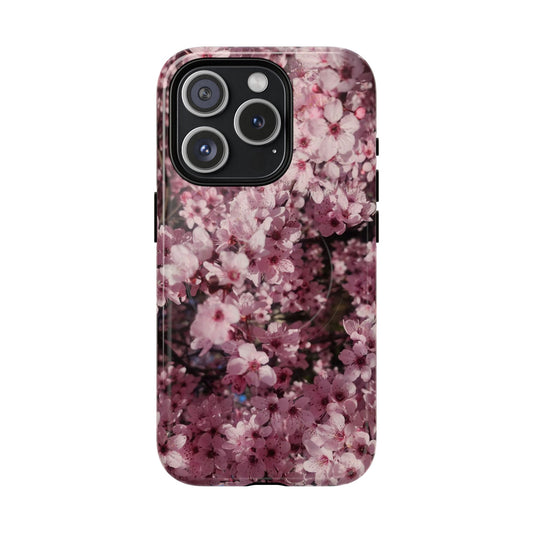Cherry Blossom Tough Magnetic Phone Case – Pink Floral Protective Phone Cover
