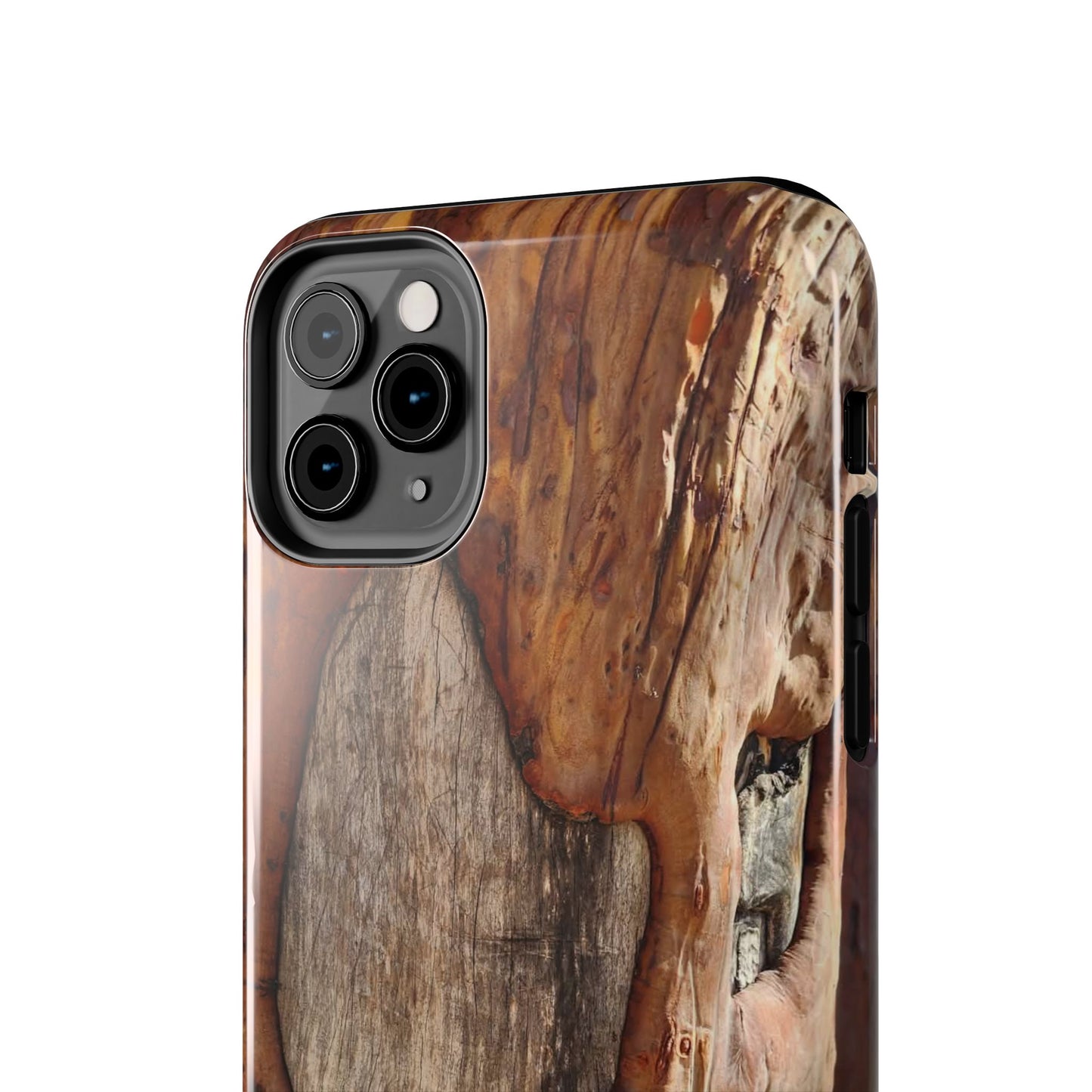 Rustic Bark Tough Phone Case — Wood Texture Protective Phone Case