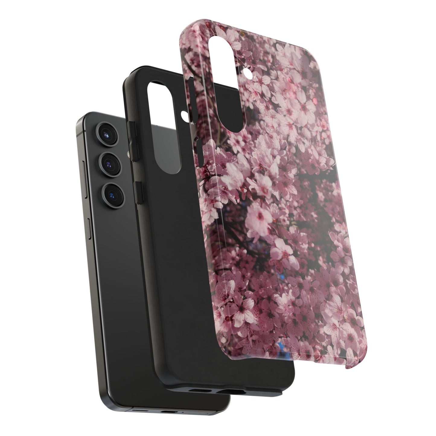 Cherry Blossom Tough Phone Case – Pink Floral Protective Phone Cover