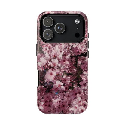 Cherry Blossom Tough Magnetic Phone Case – Pink Floral Protective Phone Cover