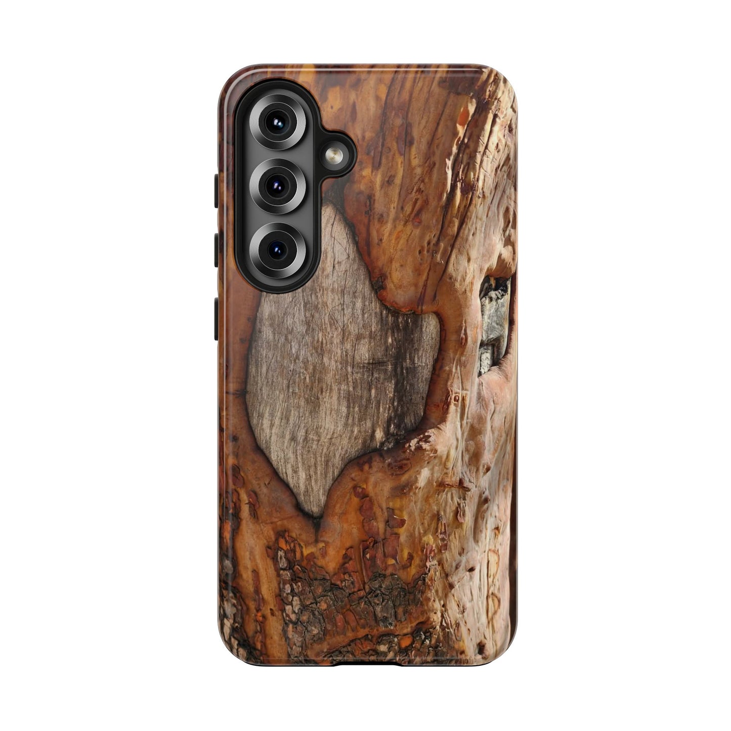 Rustic Bark Tough Phone Case — Wood Texture Protective Phone Case