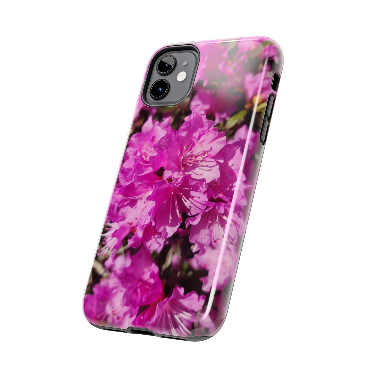 Pink Azalea Tough Phone Case — Floral Protective Phone Cover