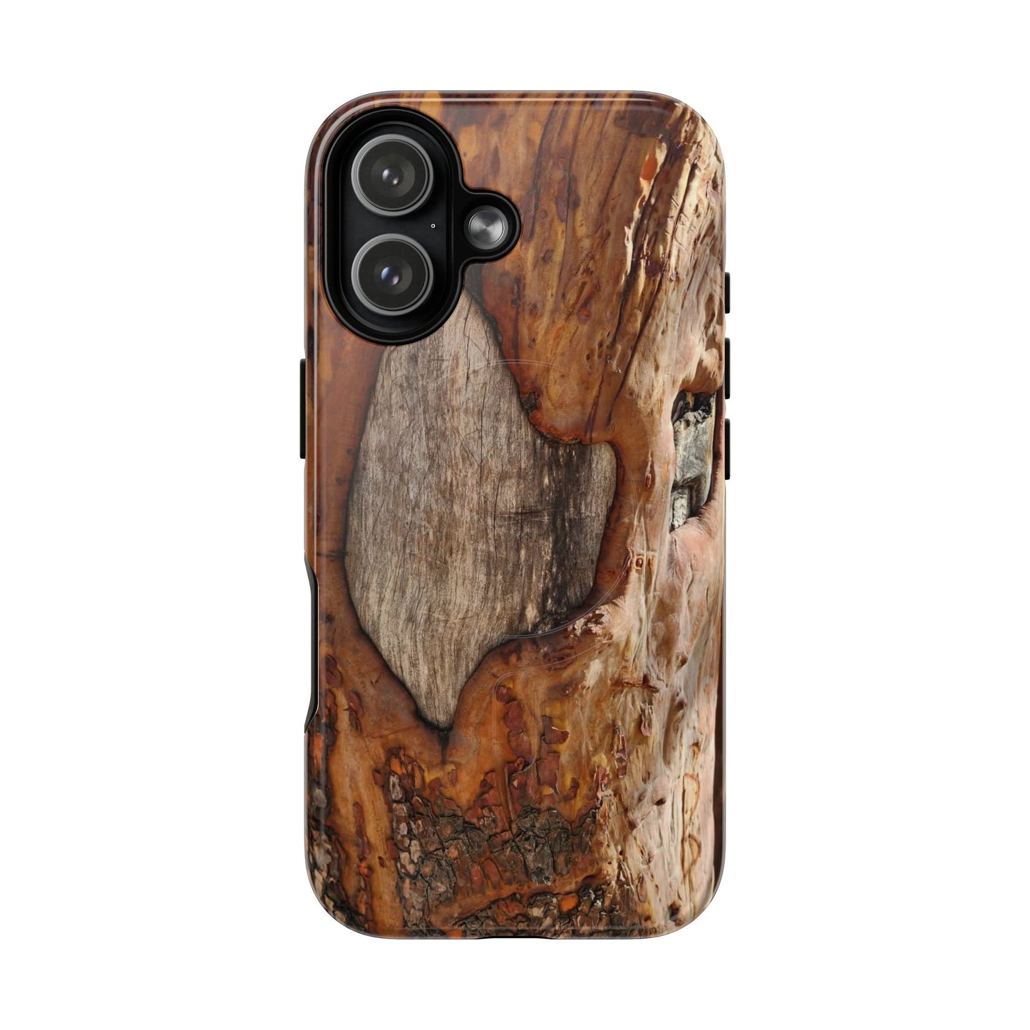 Rustic Bark Tough Magnetic Phone Case — Wood Texture Protective Phone Case