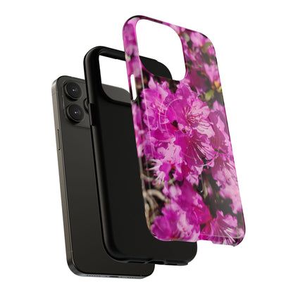 Pink Azalea Tough Magnetic Phone Case — Floral Protective Phone Cover