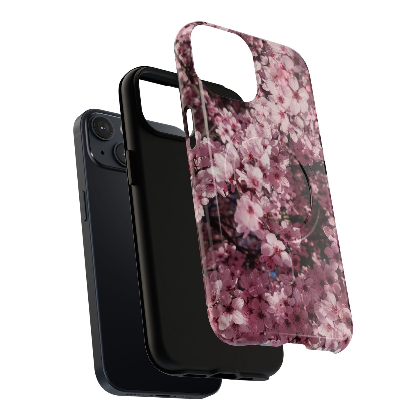 Cherry Blossom Tough Magnetic Phone Case – Pink Floral Protective Phone Cover