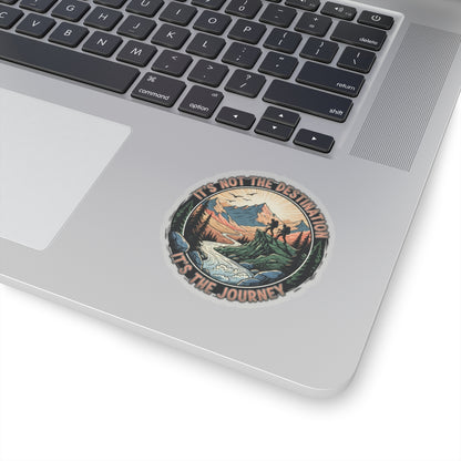 Adventure Sticker — “It’s Not the Destination, It’s the Journey” Kiss-Cut Hiking Decal