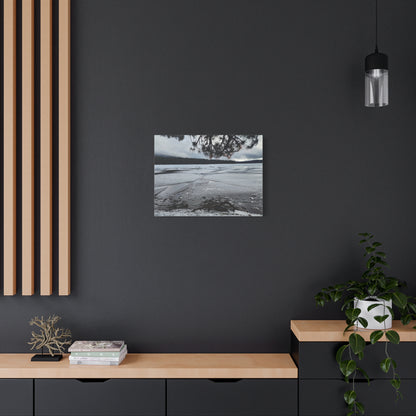 Frozen Lake Winter Landscape Canvas