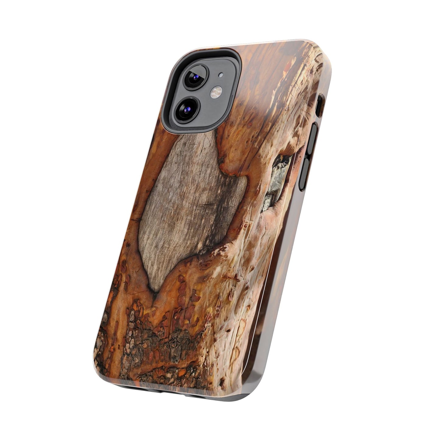 Rustic Bark Tough Phone Case — Wood Texture Protective Phone Case