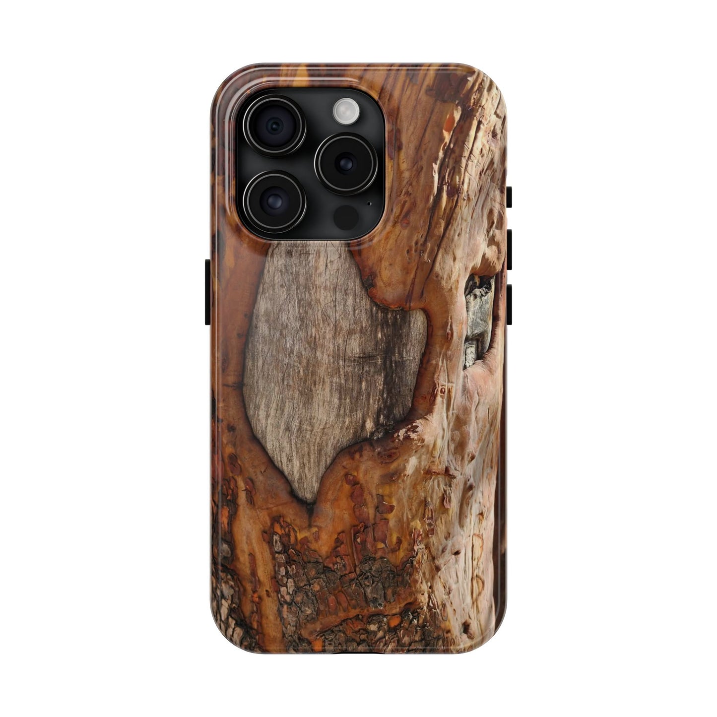 Rustic Bark Tough Phone Case — Wood Texture Protective Phone Case