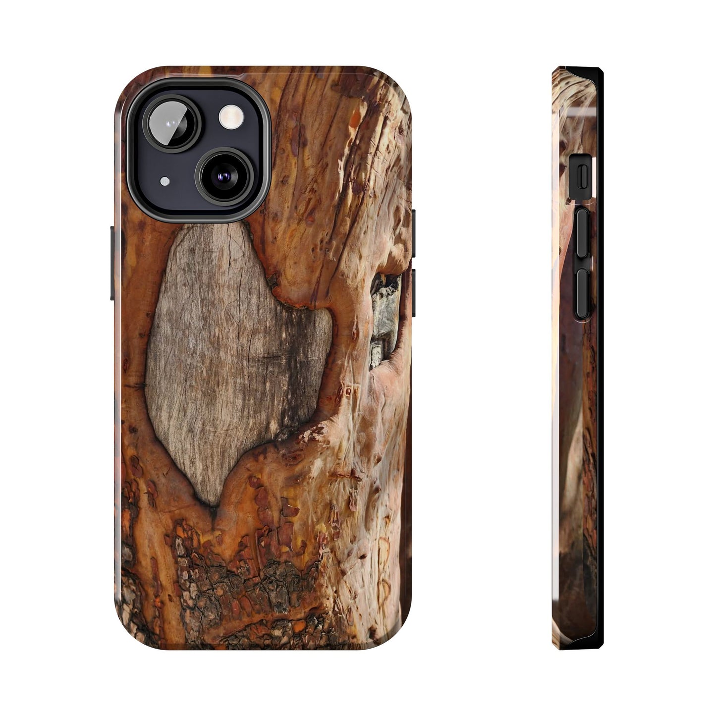 Rustic Bark Tough Phone Case — Wood Texture Protective Phone Case