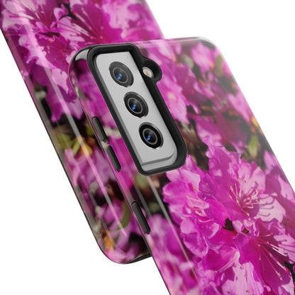 Pink Azalea Tough Phone Case — Floral Protective Phone Cover