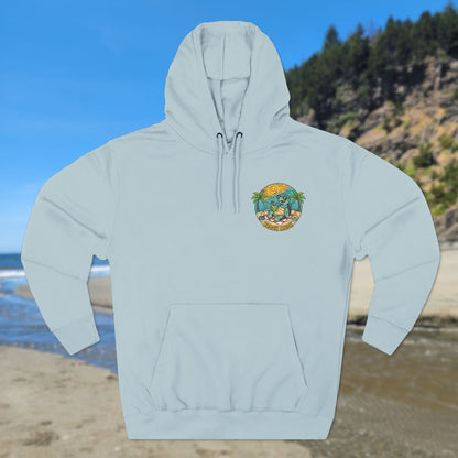 Beach Mode Turtle Hoodie | Tropical Surf Palm Trees