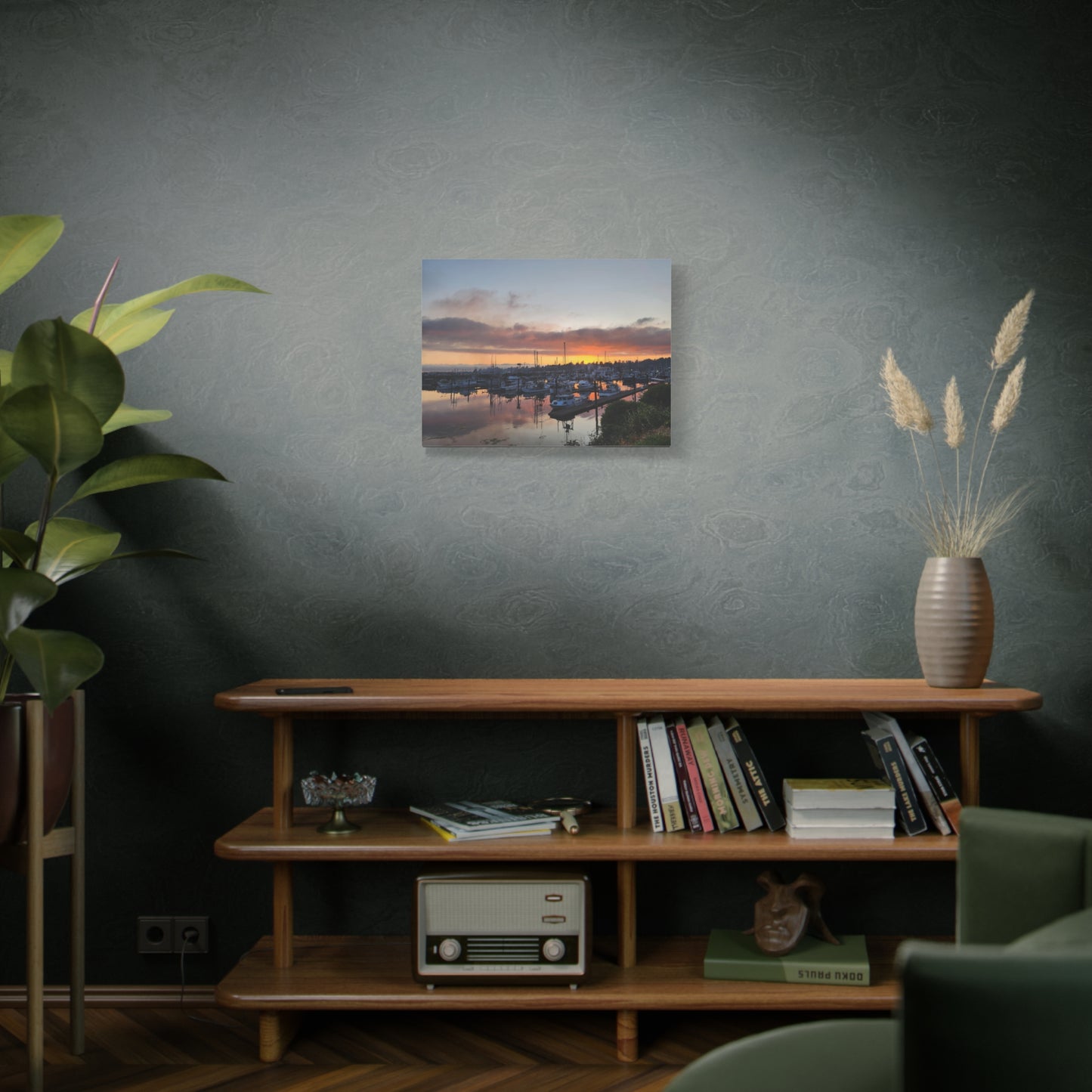Harbor Sunset Matte Canvas Print — Stretched Wall Art