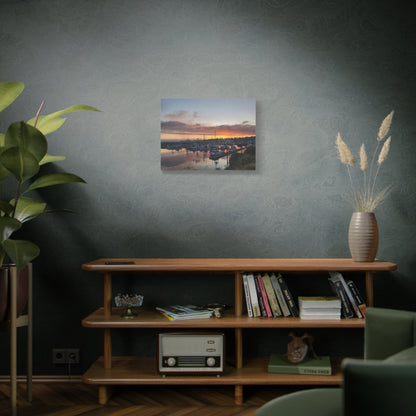 Harbor Sunset Matte Canvas Print — Stretched Wall Art